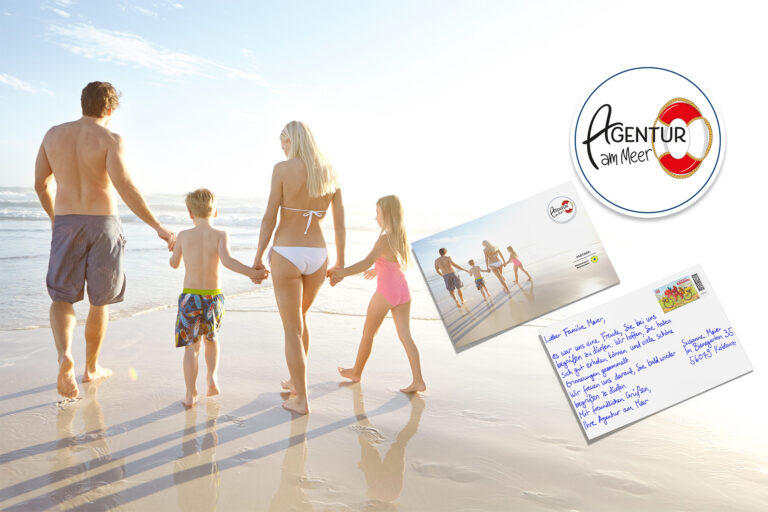 Postkarte Agentur am Meer